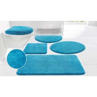 Badematte OTTO HOME "Merida, Badvorleger, Badezimmer Teppich" Gr. 14, aqua, H:32mm, Kunstfaser, Badematten, Badematte, Badteppich, Uni Farben, rechteckig, rund & als 2-tlg. Set erhältlich