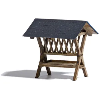 BUSCH 1562 - Futterkrippe, 33 x 29 mm, 32 mm hoch, Braun