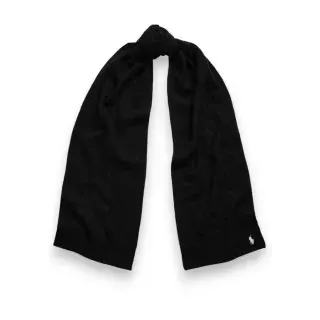 Polo Ralph Lauren für Damen. 455956296001 Schal aus Kaschmir und Wolle schwarz (OSFA), Lässig
