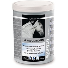 Bild EQUISTRO® Kerabol Biotin| Ergänzungsfuttermittel für Pferde | Fördert ein gesundes Hufwachstum und Fellwachstum| Soforthilfe bei geschädigtem Hufhorn | 1.000g