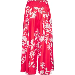 LASCANA Hosenrock mit Alloverdruck, Culotte, extraweites Bein, rot, weiß bedruckt