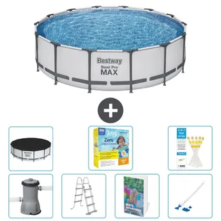 Bestway Steel Pro MAX Rund - 427x122 cm - 6-teilig S544 - Grau