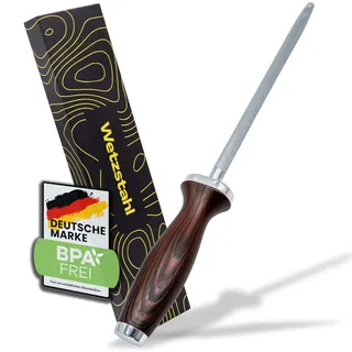 Netrox - Premium Wetzstahl für Messer schärfen – Hochwertiger Profi Messerschärfer Schleifstab für langanhaltende Schärfe – Messerstahl, Wetzstab, Küchenwerkzeuge, Knife Sharpener, Schärfstab