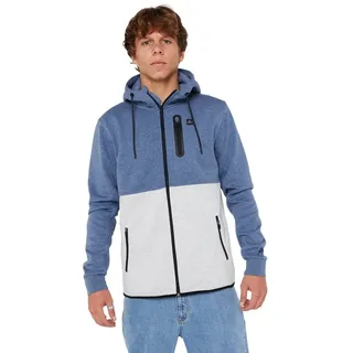 Rip Curl Anti Series Departed Reißverschlusspullover - Navy / Grey - S
