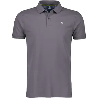 Poloshirt LERROS "Basic Poloshirt in klassischer Passform und Piquéqualität", Herren, Gr. 3XL, grau (rock grau), 100% Baumwolle, Shirts Poloshirt, Topseller