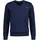 Strickpullover V-Pullover Blau M