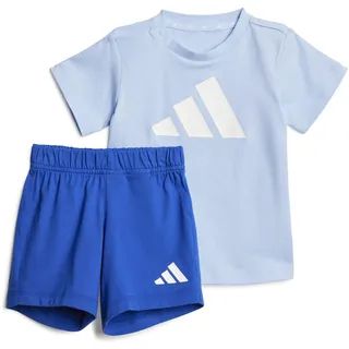 adidas Unisex Baby ESSENTIALS BIG LOGO T-SHIRT SET, glow blue/white, 9-12 Months