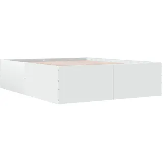 vidaXL Bettgestell Weiß 160x200 cm Holzwerkstoff - Weiß