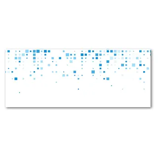 Tulup® Küchenrückwand Spritzschutz aus Glas -125x50 -Spritzschutz auf gehärtetes Glas Deko Sonstige Blaue Quadrate - Blau