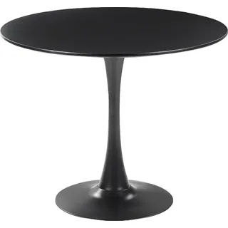 Beliani Esszimmertisch Ø 90 cm schwarz