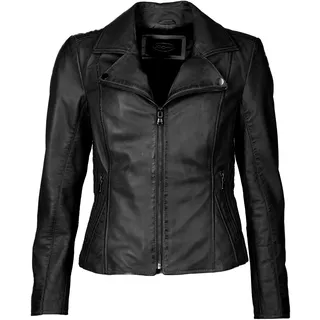 Lederjacke JCC "Lederjacke Erijona", Damen, Gr. 34, schwarz, Obermaterial: 100% Lammnappaleder LANA. Futter: 100% Polyester PES., Jacken Lederjacke