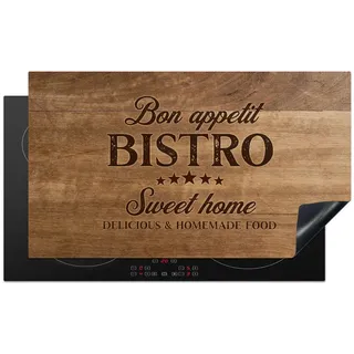 MuchoWow Herdabdeckplatte 90x52 cm Braun