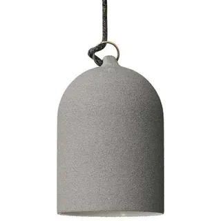 Creative Cables Textile Mini Bell Xs 1.2 M Hängelampe Mit Glühbirne - White Cement - One Size