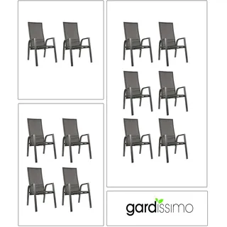 Gardissimo BERN Alu Diningsessel Stapelsessel Gartenstuhl verstellbar