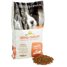 Bild 2x12kg Lachs Reis Medium Almo Nature Holistic Hundefutter trocken