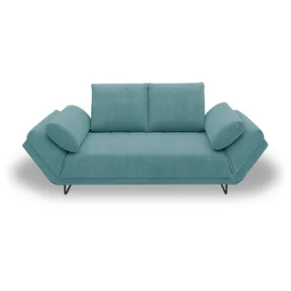 Home Affaire Schlafsofa Cord 2-Sitzer Türkis