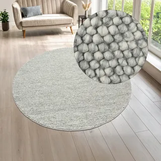 LeGer Home by Lena Gercke Teppich »Ainhoa, handgewebt, Wolle« rund 12 mm Höhe Teppich, Wohnzimmer, Schlafzimmer, Esszimmer,