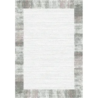 Webteppich , Silberfarben, Grau, Rosa , Textil , Bordüre , rechteckig , 67x140 cm , Oeko-Tex® Standard 100 , für Fußbodenheizung geeignet , Teppiche und Böden, Teppiche, Moderne Teppiche