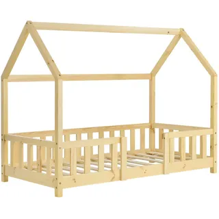 [en.casa] Kinderbett Sisimiut 70 x 140 cm Kiefer natur beige