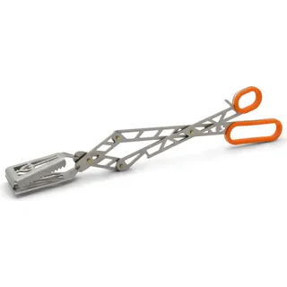 T-REX - Die Premium Grillzange aus Deutschland - Maximale Kraft durch Hebelübersetzung - Edelstahl - - Silber