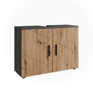 Vicco Waschtischunterschrank Irma 80 x 59 cm mit 2 Türen, - Grau