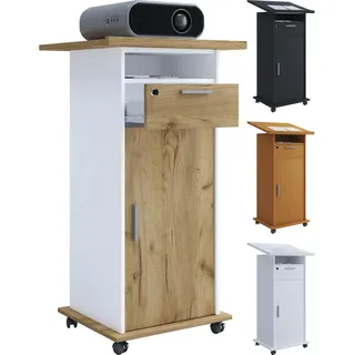 VCM Beamer-Stand Rollwagen Schublade schwarz