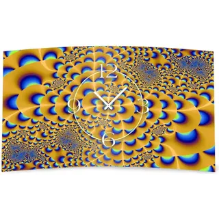 Retro Psychodelic Designer Wanduhr modernes Wanduhren Design leise kein ticken dixtime 3DS-0233 - Braun