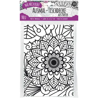 Papier-Tischdecke zum Ausmalen, Mandalas für Erwachsene, Ausmalen für Erwachsene, Mandala-Tischdecke, Mandalamotive zum Ausmalen, Mal Mich Bunt