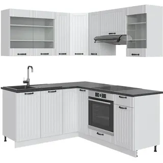 Vicco Winkelküche L-Form 160 x 190 cm Weiß