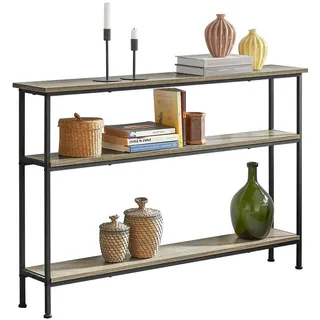 SoBuy Konsolentisch FSB49-PZ 120x77x20 cm Beige/Schwarz