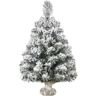 Künstlicher Weihnachtsbaum - Mini Tisch-Weihnachtsbaum - 60 cm Höhe - 67 Zweige - Standfuß Ø 32 cm - Ohne Beleuchtung - Grün