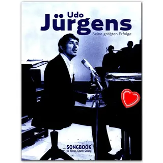 Udo Jürgens – Seine größten Erfolge für Klavier, Gesang und Gitarre - Songbook mit mit bunter herzförmiger Notenklammer - Verlag: Bosworth - BOE7881-9783865439772