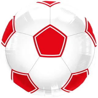 Folat 63108 Fußball Ballon Rot-Weiß-43 cm