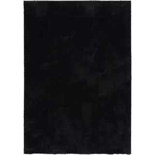 Pergamon Luxus Super Soft Hochflor Langflor Teppich Silky Schwarz