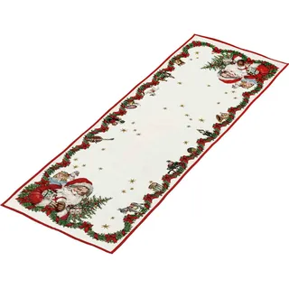 Villeroy & Boch – Toy's Fantasy Tischläufer "Santa" Groß Bunt, Waschmaschinengeeignet, Weihnachtsdekoration, Deko Weihnachten Toys, Tischläufer Xl, Baumwolle, Polyester