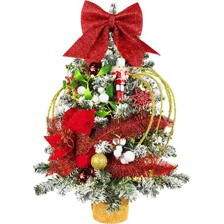 Dekorierter künstlicher Weihnachtsbaum Roter Nussknacker 60 cm mit LED-Beleuchtung IN FLOWER - Bunt