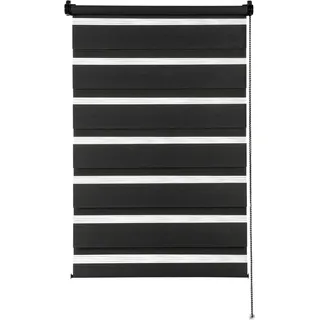 GARDINIA Doppelrollo EasyFix 45 x 150 cm Schwarz