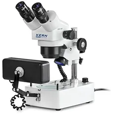 Stereo-Zoom Mikroskop (Schmuck) [Kern OZG 493] Das Flexible für den Juwelier und die Schmuckindustrie, Tubus: Binokular, Okular: HWF 10x Ø21,5 mm, Sehfeld: Ø28-5,6 mm, Objektiv: 0,7x - 3,6x, Stän