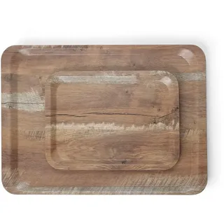 HENDI Serviertablett, AmberBox, Schock- und bruchfest, flachem Rand, Gastro Tablett, Tablett, 240x340mm,