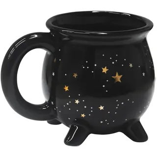 Hexenkessel Kessel Kaffeebecher, 350ml/10 oz Witch Brew Keramik Wasserkocher Kaffee Tasse, Niedliche Tasse, Sommer Winter Drinkware, Geburtstag Halloween Ostern Geschenk(Star)
