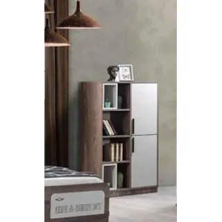 Bücherregal Schränke Regale Bücher Schrank System Möbel Design Trenn Wand Regal - Braun