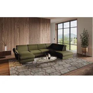 Home affaire Wohnlandschaft "Calypso U-Form" wahlweise mit motorischer Relaxfunktion, olive