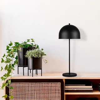 Opviq, Moderne Tischlampe mit Metallkörper, Schwarz, 58 cm hoch, 24 cm Durchmesser | 2 x E14 Fassung, IP20, 250 cm Kabel mit Schalter | Stilvolles skandinavisches Design. - Schwarz