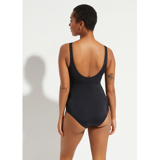 Umstandsbadeanzug BONPRIX, Damen, Gr. 40, N-Gr, schwarz-weiß (schwarz, weiß graphisch), Obermaterial: 80% Polyamid, 20% Elasthan. Futter: 100% Polyester, Badeanzüge Umstandsbadeanzug, sportlicher Stil, verstellbare Träger, aus Polyamid und Elasthan, Topseller