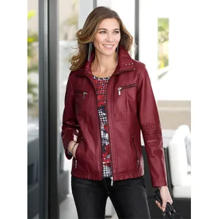 Classic Basics Lederimitatjacke ohne Kapuze, rot,