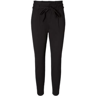 Vero Moda Paperbag Hose EVA mit Wickelgürtel in Schwarz-L-L34