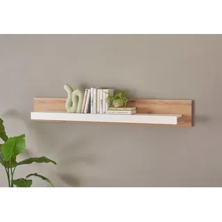 INOSIGN Wandregal Hängeregal 150 x 20 x 21 cm Weiß mit Eiche Evoke Dekor