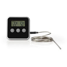 Bild Fleischthermometer - Alarm/Timer - LCD-Anzeige - 0-250 °C - Schwarz/Silber