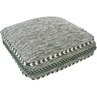 Beliani Pouf Baumwolle 60 x 12 x 60 cm Grün