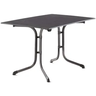 Sieger Boulevard-Klapptisch mit vivodur-Platte 120 x 80 x 73 cm eisengrau/schieferdekor anthrazit